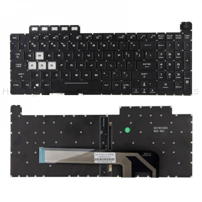 Gaming Keyboard Test - SS+新しいUSレイアウトキーボード、RGBバックライト付き、ASUS TUF Gaming FA506 FA706 FX506