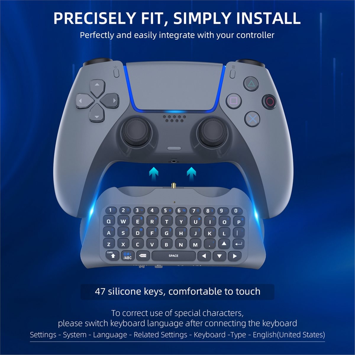 Gaming Keyboard Mini - goodidea 3.5mm ゲーミングワイヤレスキーボード 3.0 コントローラーパッド PS5
