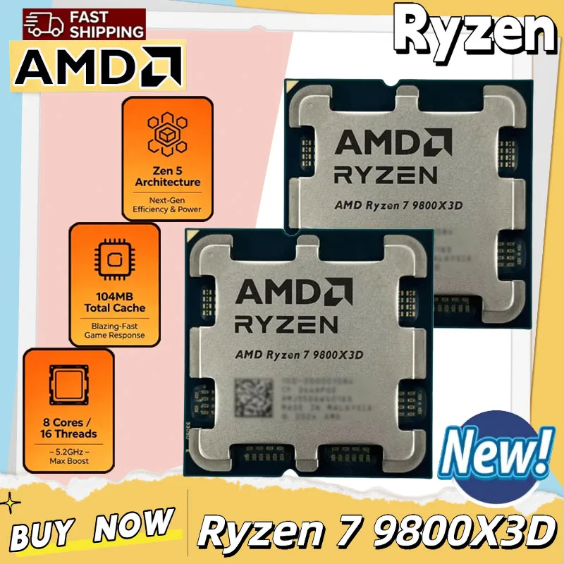 Amd Cpu Ryzen 7 - AMD Ryzen 7 9800X3D ゲーミングCPU 最大5.2GHz