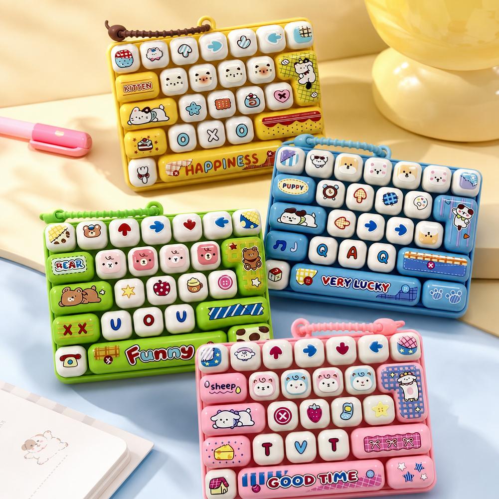 Gaming Keyboard Test - 26個の可愛いキーキャップ、キーチェーン、指で押すボタン、ストレス解消おもちゃ、バッグチャーム、子猫モチーフ、メカニカルキーボードのシャフトテスター、キーリング。