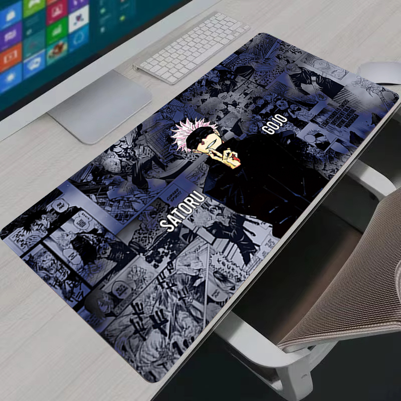 Gaming Keyboard High Ground - マウスパッドクールアニメ呪術廻戦五条悟大型ゲーミングマウスパッドゲーマーラップトップキーボードマットコンピュータキャビネットデスクマット