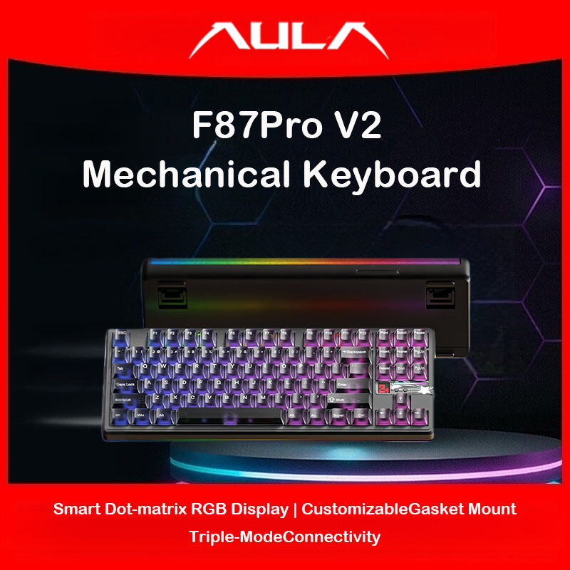 AULA F87 Pro V2：トリモード、87キー、メカニ - Gaming Keyboard Hot Swappable のレビューと価格