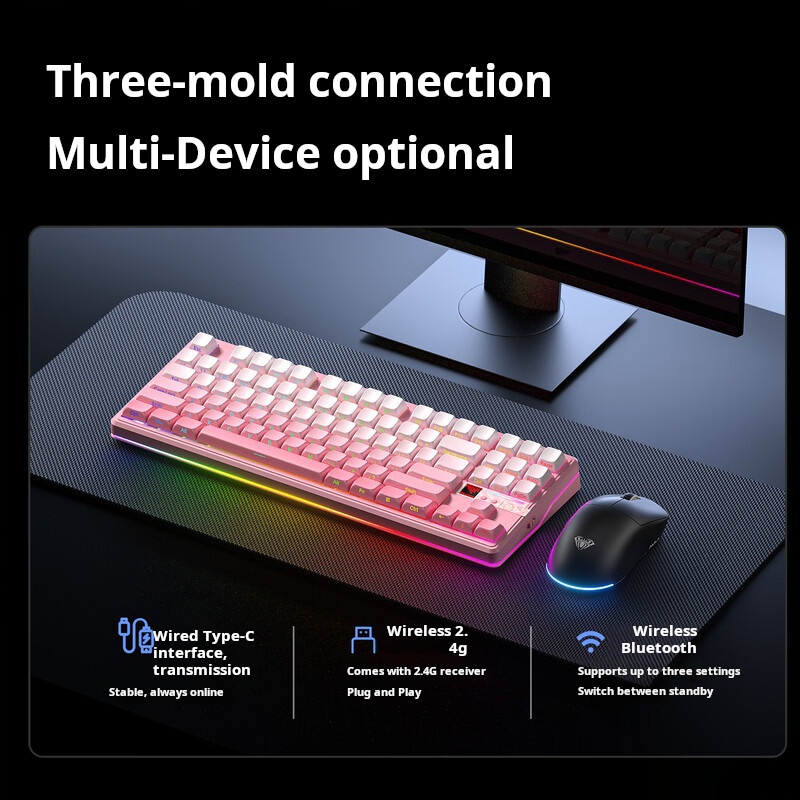 AULA F87 Pro V2：トリモード、87キー、メカニ - Gaming Keyboard Hot Swappable のレビューと価格