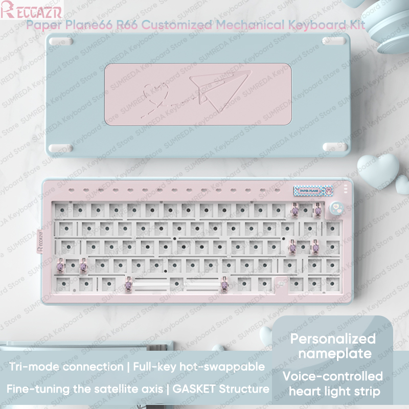 RECCAZR R66 Paper Plane66 メカニカ - Gaming Keyboard Hot Swappable のレビューと価格