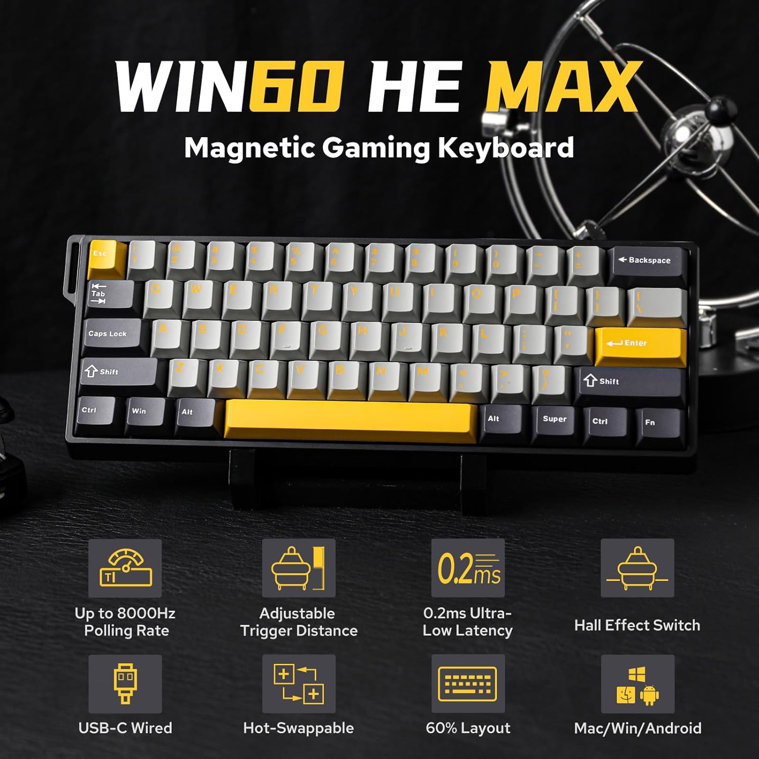 AULA WIN60 HE 60% Max Pro マグネテ - Gaming Keyboard Hot Swappable のレビューと価格