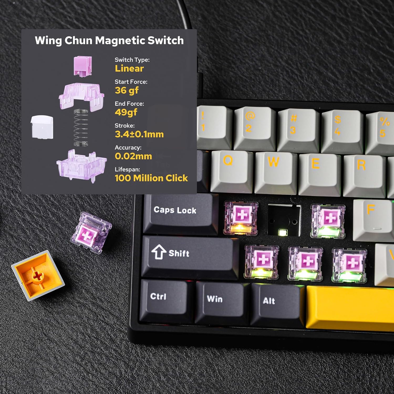 AULA WIN60 HE 60% Max Pro マグネテ - Gaming Keyboard Hot Swappable のレビューと価格