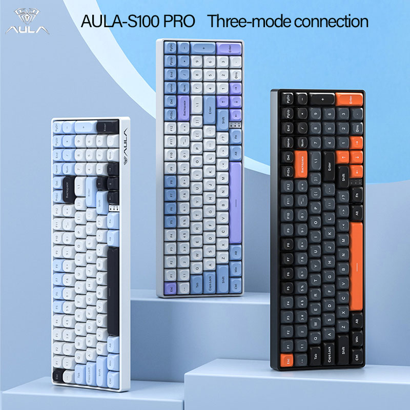 AULA S100Pro ワイヤレスメカニカルキーボード、3 - Gaming Keyboard Hot Swappable のレビューと価格