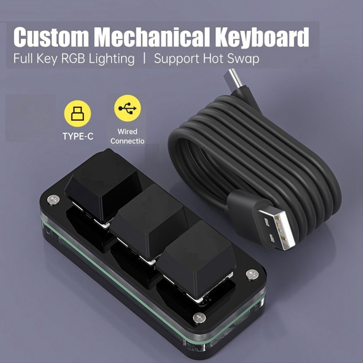 doyou 3 キー マクロ プログラミング ミニ キーボー - Gaming Keyboard Mini のレビューと価格