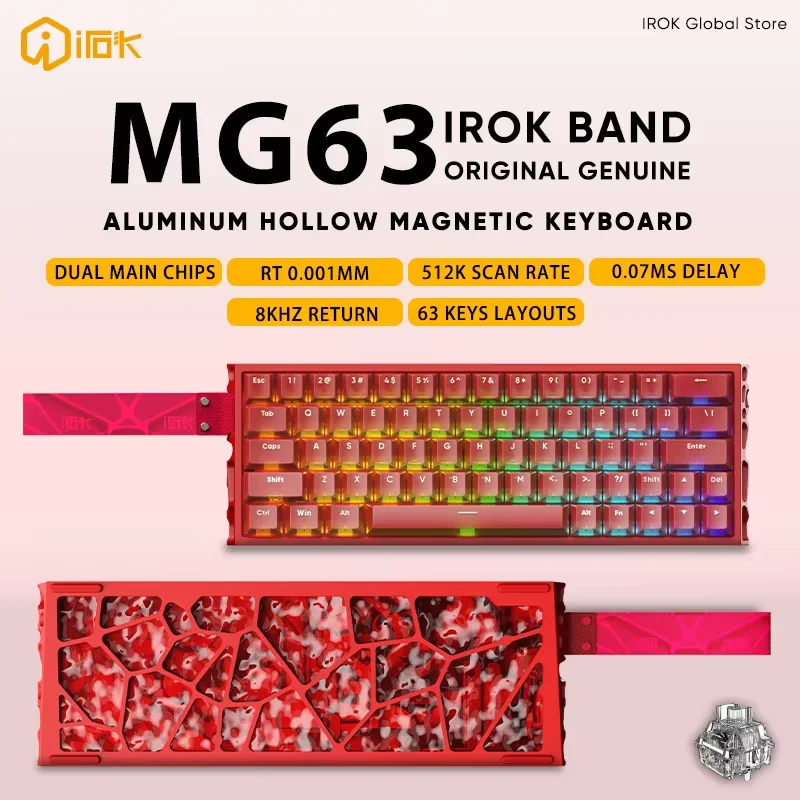 IROK MG63 デュアルコア 63キー 磁気スイッチ ゲ - Gaming Keyboard Hot Swappable のレビューと価格
