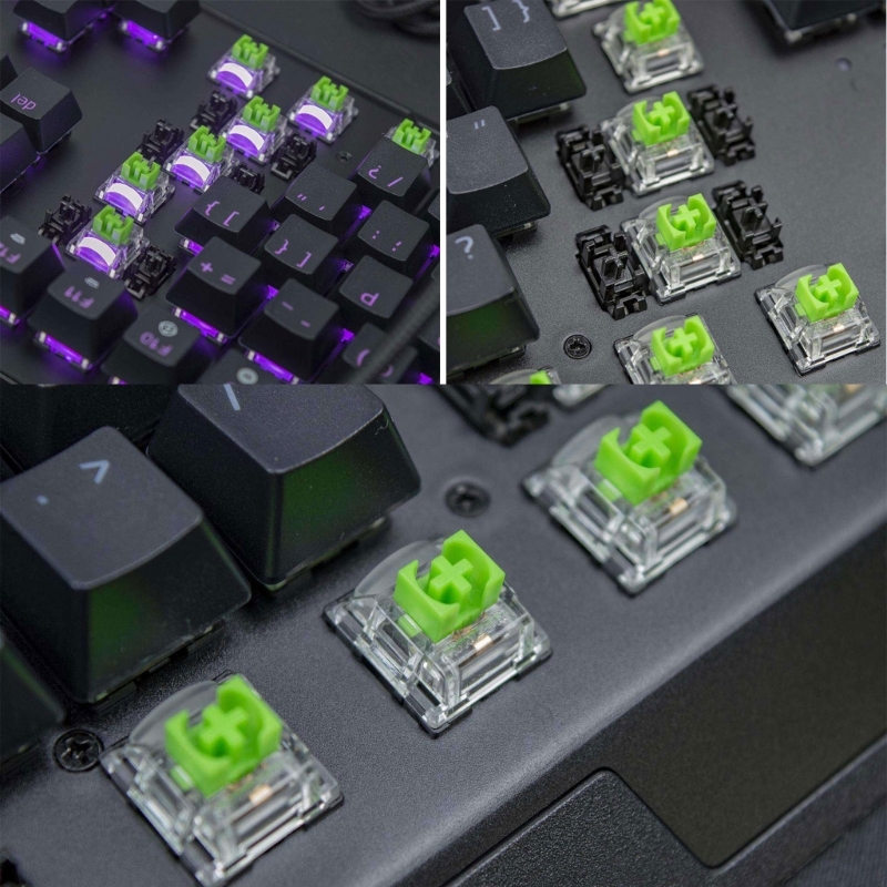 メカニカルキーボード用スイッチ,2個,3ピン,グリーンRGB - Gaming Keyboard No Rgb のレビューと価格